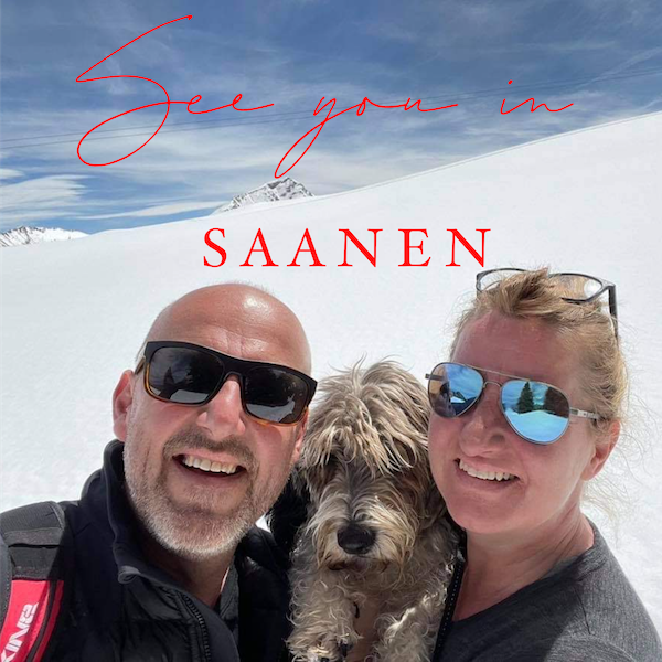 Saanen, snow, people 